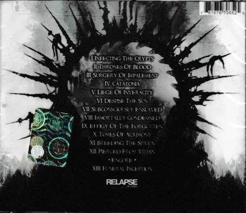 Suffocation — The Close of a Chapter, Live, back cover